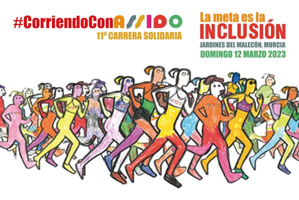 Poster de la carrera solidaria Corriendo Con ASSIDO 2023